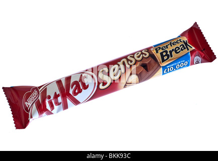 Wrapped bar of Nestle Kitkat senses Stock Photo