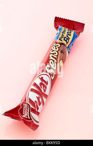 Wrapped bar of Nestle Kitkat senses Stock Photo