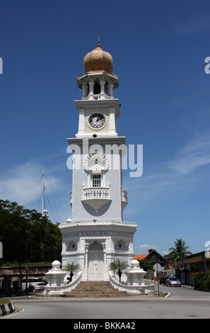 The Queen Victoria Memorial Clock Tower  in george town,penang,malaysia,asia Stock Photo