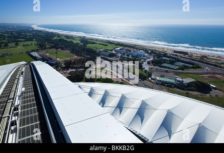 South Africa World Cup 2010, the Moses Mabhida stadium of Durban, capacity 70.000 Stock Photo