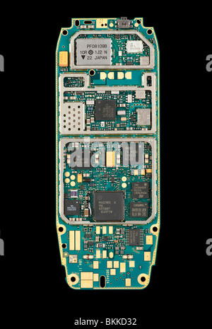 circuit board from a Nokia 3310 mobile phone Stock Photo