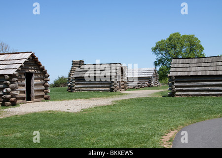 Soldiers Huts at Valley Forge National Park in Pennsylvania Stock Photo