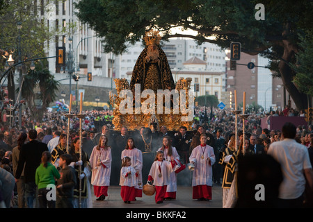 Semana Santa Procession in Holy Week. Malaga. Andalusia. Province Málaga. Spain Stock Photo