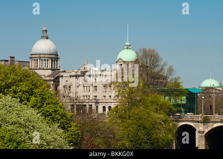 His Majesty's Theatre and St Marks Church from Union Bridge, Aberdeen, Scotland Stock Photo