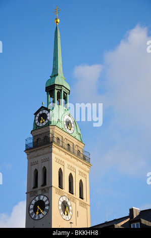 Peterskirche church in Marienplatz, Munich, Germany. Stock Photo