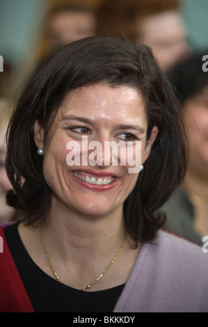 Miriam Gonzalez Durantez wife of Liberal Democrats leader Nick Clegg pictured on a campaign visit to Newport South Wales UK Stock Photo