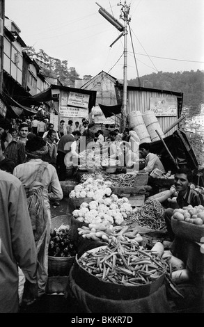 A fruit and vegtable market in Sabzi Mandi, the Lower Bazar in Shimla Stock Photo