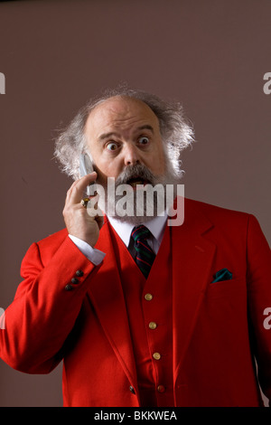 One man talking on a cell phone Stock Photo