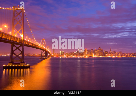 The San Francisco-Oakland Bay Bridge in San Francisco, California Stock Photo