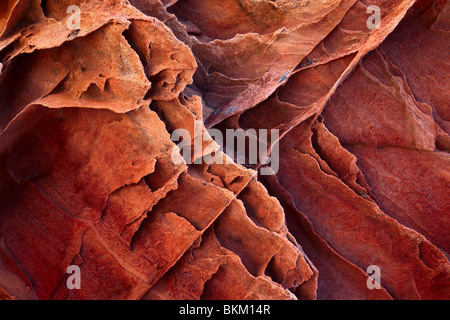 Details in striated sandstone formations in Vermilion Cliffs National Monument, Arizona Stock Photo