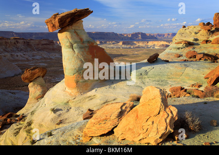 Sandstone hoodoos in the Glen Canyon National Recreation Area Stock Photo