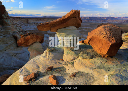 Sandstone hoodoos in the Glen Canyon National Recreation Area Stock Photo