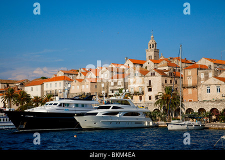 Croatia, Dalmatia, Dalmatian Coast, Korcula Island, Korcula City Stock Photo