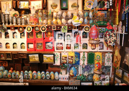 Easter eggs and various Easter foods for sale in a shop Krakow Poland Stock Photo