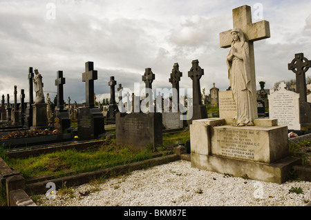 Crosses in a graveyard Stock Photo