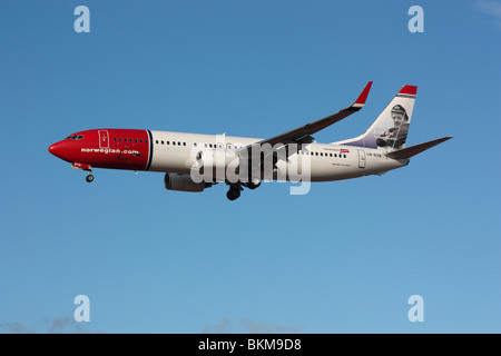 Boeing 737-800 passenger jet plane operated by Norwegian Airlines Stock Photo