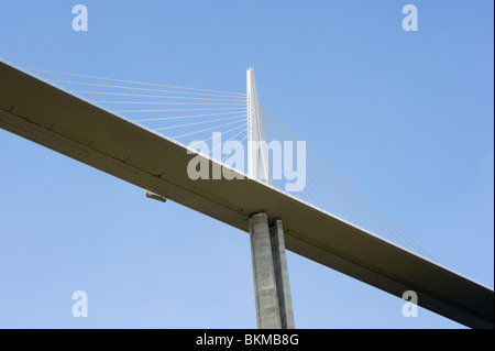 The Beautiful Millau Viaduct Suspension Bridge Carrying Traffic Over the Tarn River Aveyron Midi-Pyrenees France Stock Photo