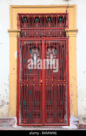 Colorful colonial architecture, Granada, Nicaragua, Central America Stock Photo