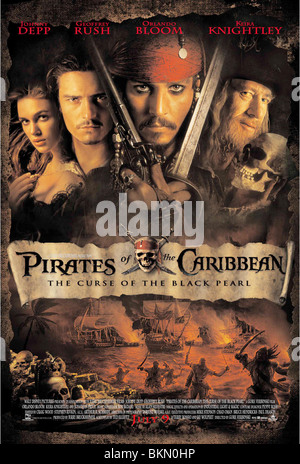 PIRATES OF THE CARIBBEAN: THE CURSE OF THE BLACK PEARL (2003) POSTER PIRC 001-POST Stock Photo