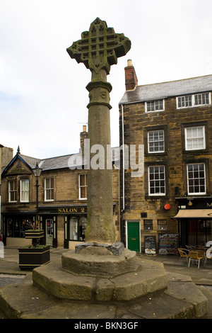 The market cross in Alnwick, Northumberland, England. Stock Photo