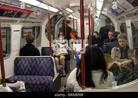 Interior Bakerloo Line London Underground Train Stock Photo - Alamy