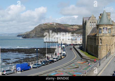 Aberystwyth, a seaside town in Ceredigion, Wales UK Stock Photo