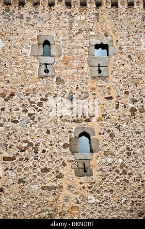 ancient windows in a stone wall Stock Photo - Alamy