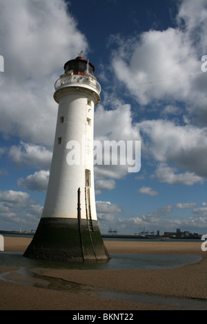 New Brighton Lighthouse, The Wirral, Wallasey, Merseyside, UK Stock Photo