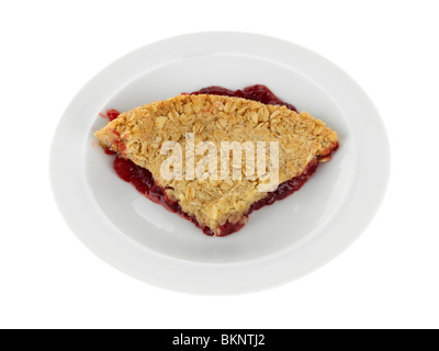 Apple and Blackberry Crumble Stock Photo