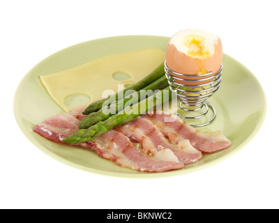 Bacon Strips with Cheese and Egg Stock Photo