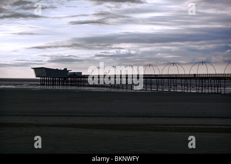 Southport Pier at Dusk Stock Photo