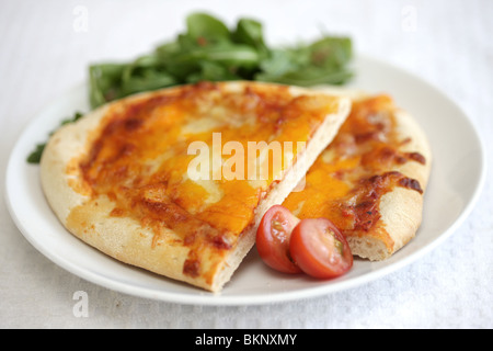 Three Cheese Pizza Stock Photo