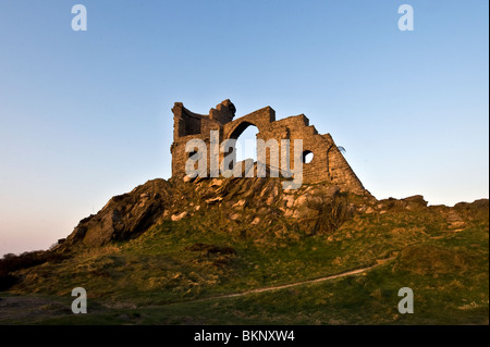 Mow Cop Castle at sunset Stock Photo