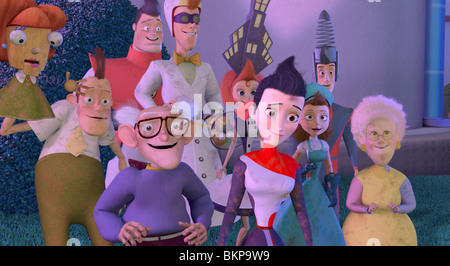 MEET THE ROBINSONS (2007) A DAY WITH WILBUR ROBINSON (ALT) AUNT PETUNIA, UNCLE FRITZ, UNCLE ART, GRANDPA BUD, COUSIN LASZLO, Stock Photo