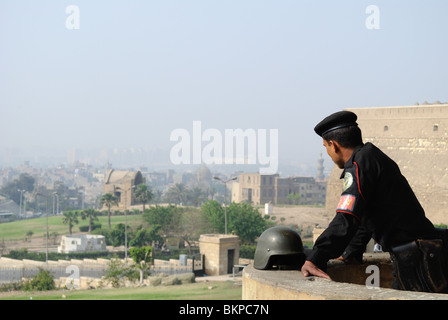 Egyptian guard at his post Stock Photo