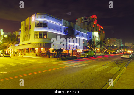 The Art Deco section of South Beach, Miami Beach, Florida Stock Photo