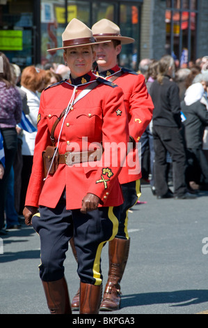 Royal Canadian Mounted Police during parade in Montreal