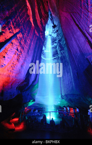 CHATTANOOGA, Tennessee — CHATTANOOGA, Tennessee — CHATTRuby Falls, a famous underground limestone cave tourist attraction in Lookout Mountain in Chattanooga Tennessee Stock Photo