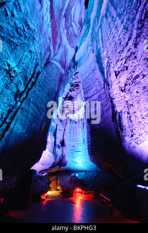 CHATTANOOGA, Tennessee — CHATTANOOGA, Tennessee — CHATTRuby Falls, a famous underground limestone cave tourist attraction in Lookout Mountain in Chattanooga Tennessee Stock Photo