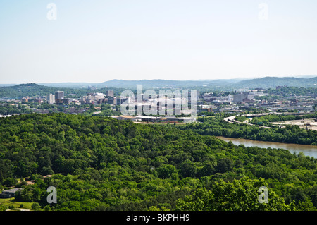 View of Chattanooga from Lookout Mountain Stock Photo