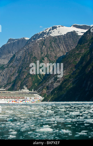 Norwegian Cruise Line's *Star* near Dawes Glacier in Endicott Arm, Tracy Arm- Fords Terror Wilderness, Southeast Alaska Stock Photo