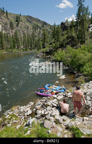 Middle Fork of the Salmon River, Frank Church Wilderness, State of Idaho, U.S.A. Stock Photo