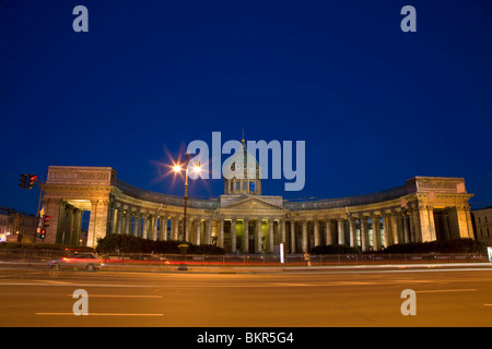 Russia, St.Petersburg; Kazan Cathedral, built as a copy of the Vatican, on the main street crossing the city, Nevski Prospekt Stock Photo