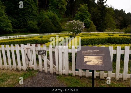 Formal Garden in San Juan Island National Historical Park, also known as English Camp, is a U.S. National Park. Washington State Stock Photo