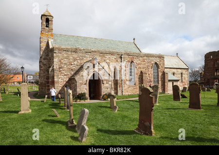 The Church of St Mary the Virgin Holy Island Lindisfarne Northumberland UK Stock Photo