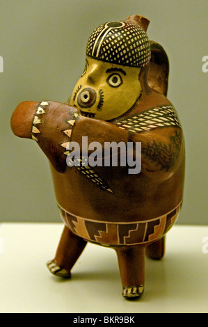 Mochica 100 700 AD Peru Peruvian character dressed in shirts Stock