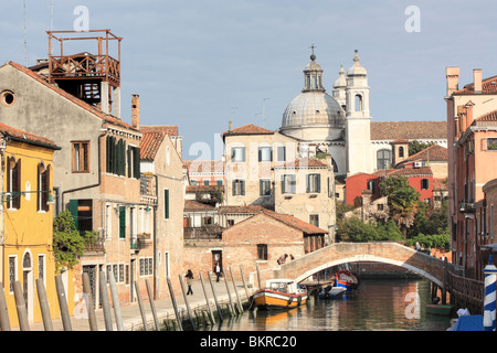 Rio Ognissanti, Dorsoduro district, Venice, Italy Stock Photo