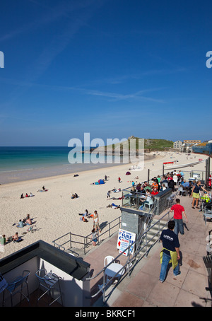 Porthmeor beach, St Ives, Cornwall UK Stock Photo