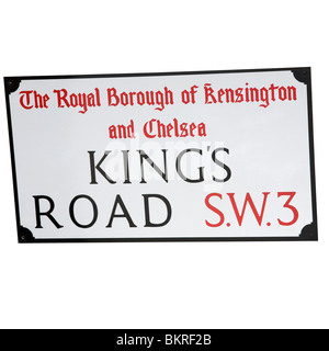 Kings Road sign Stock Photo