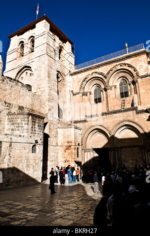 The church of the holy sepulchre in the old city of Jerusalem. Stock Photo